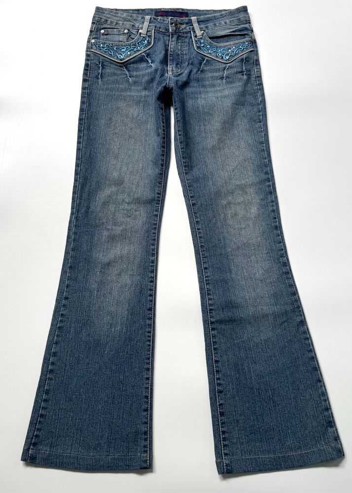 Y2K Embellished Bootcut Jeans