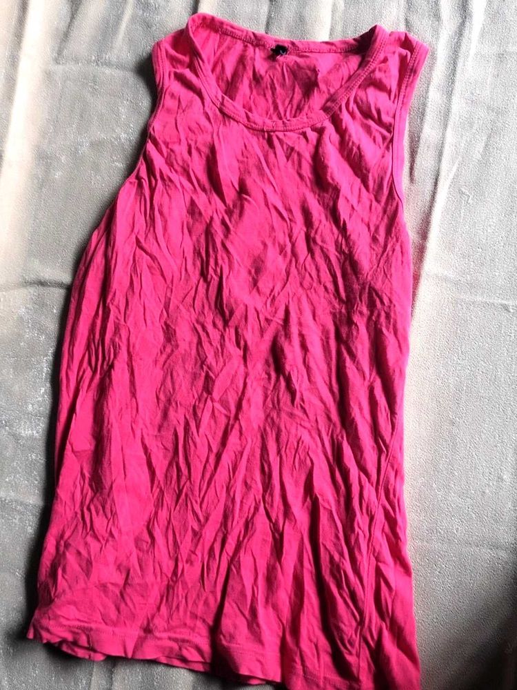 Pink Sleeveless Top