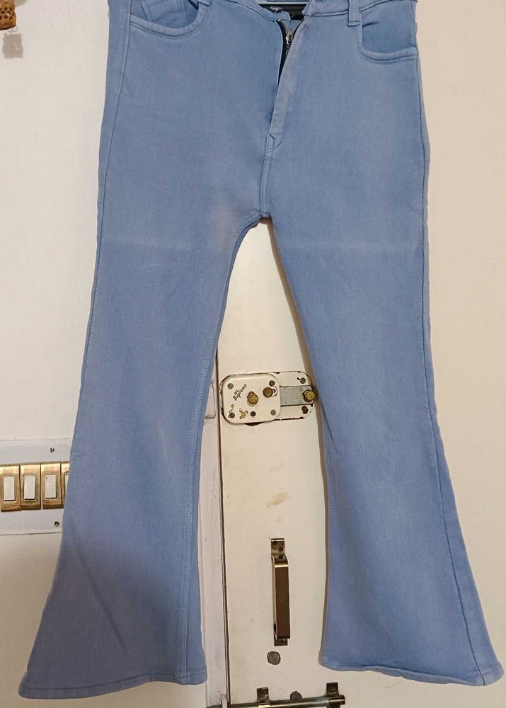 Light Wash Flared Jeans