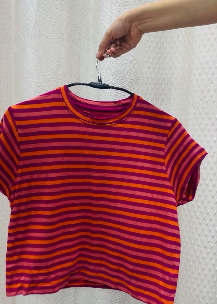 Striped Cropped T-Shirt