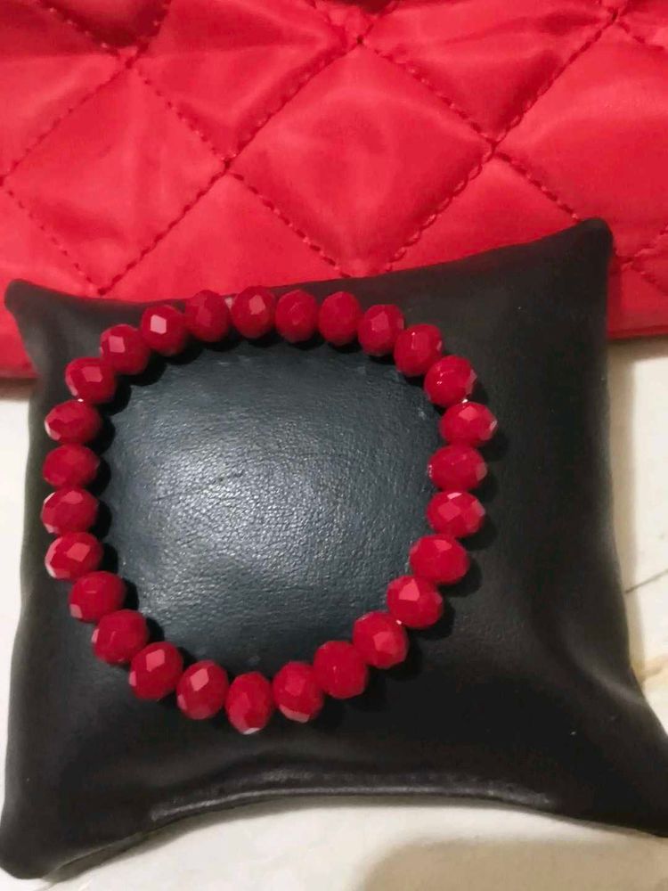 maroon crystal stone Bracelet