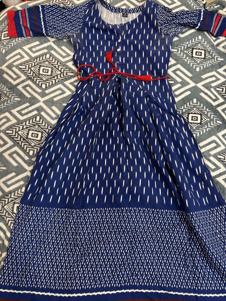 Blue Printed Kurta