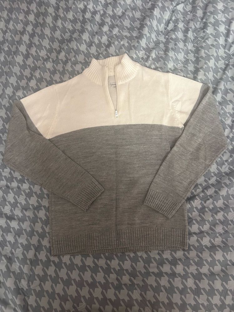 Colorblock 1/4 Zip Sweater