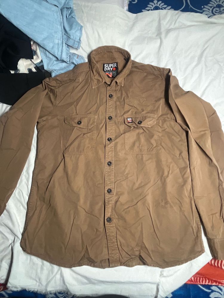 Superdry Brown Button-Down Shirt