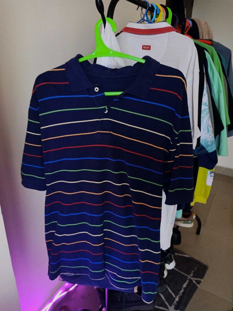 Classic Striped Polo Shirt