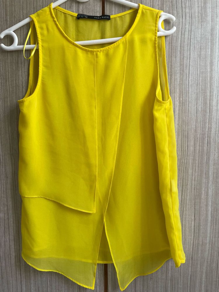 Zara Basic Yellow Tank Top