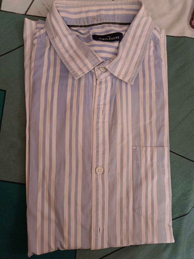 Men's Striped Button-Down Shirt