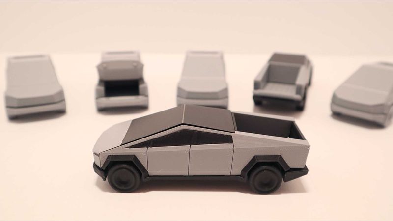 Tesla Cybertruck 3D Printed Toy Car