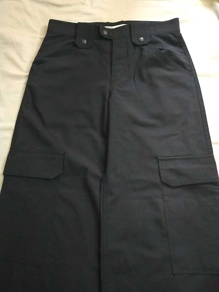 Black Cargo Style Pants