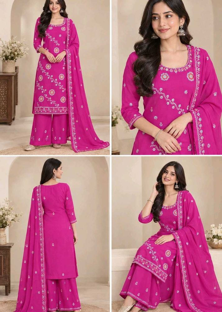Beautiful Pink Embroidered Kurta Set