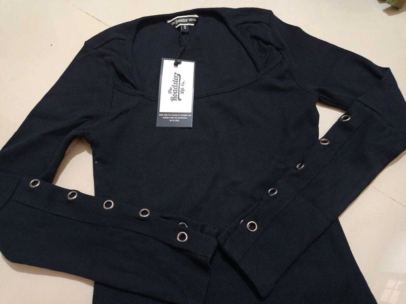 The Roadster Black Long Sleeve Top
