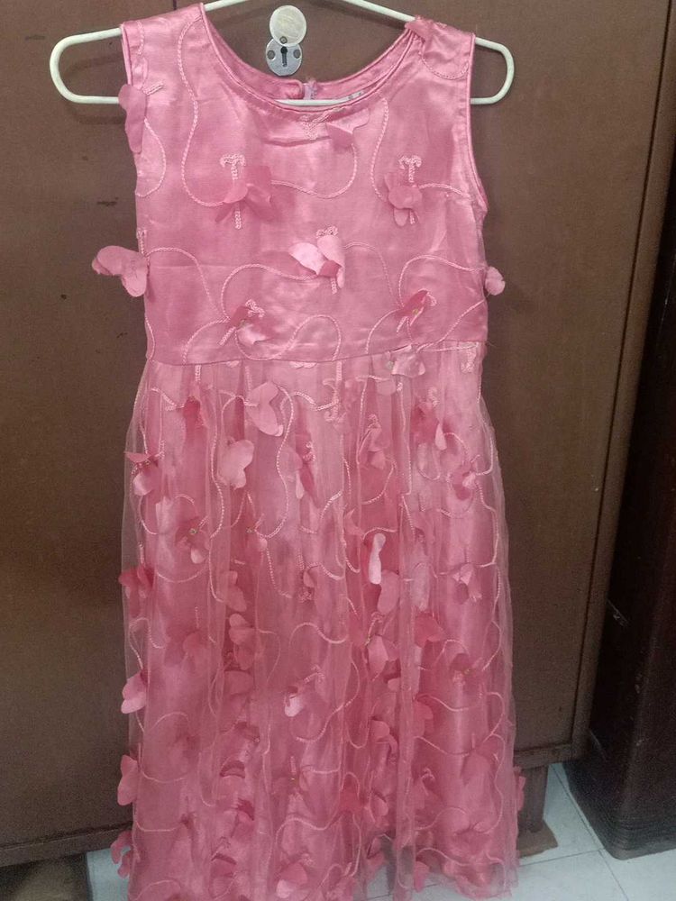 Cute Pink Butterfly Dress