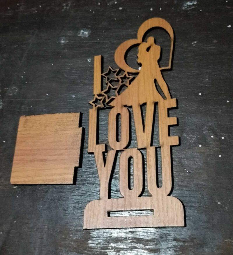 I Love You Wooden Decoration
