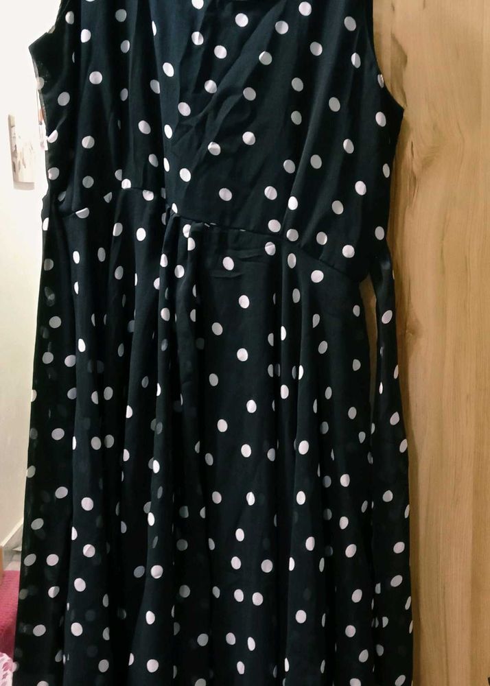 Polka Dot Chiffon Dress