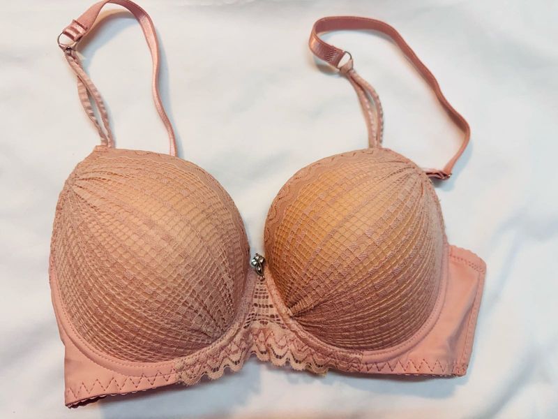 Peach Lace Bra