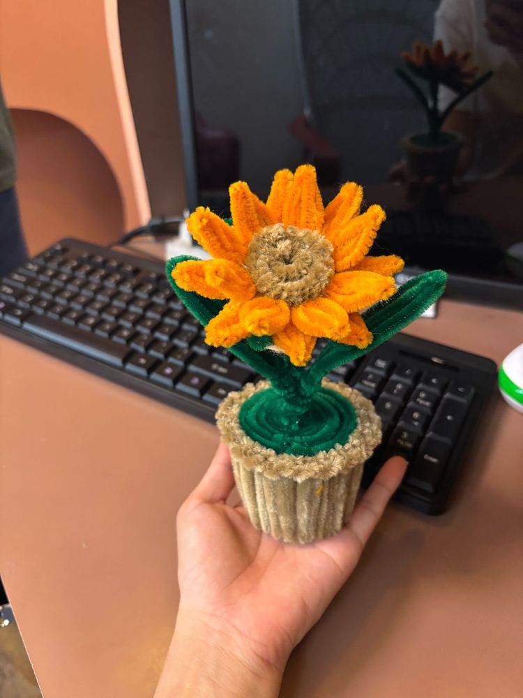 Handmade Sunflower Potted Decor