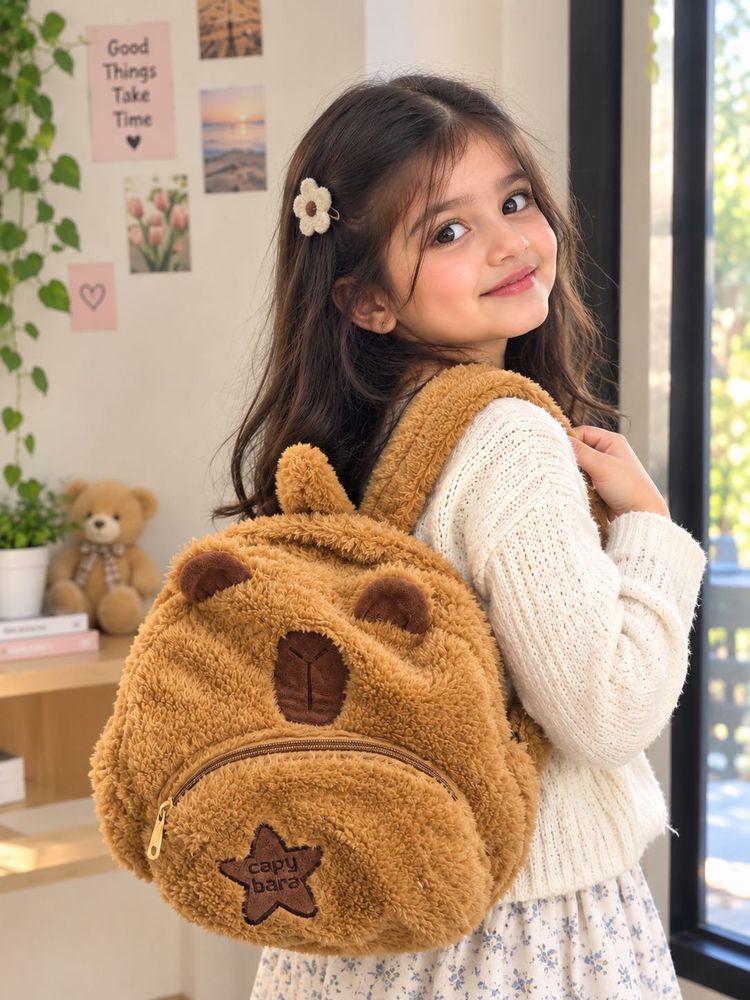 Cute Plush Capybara Backpack
