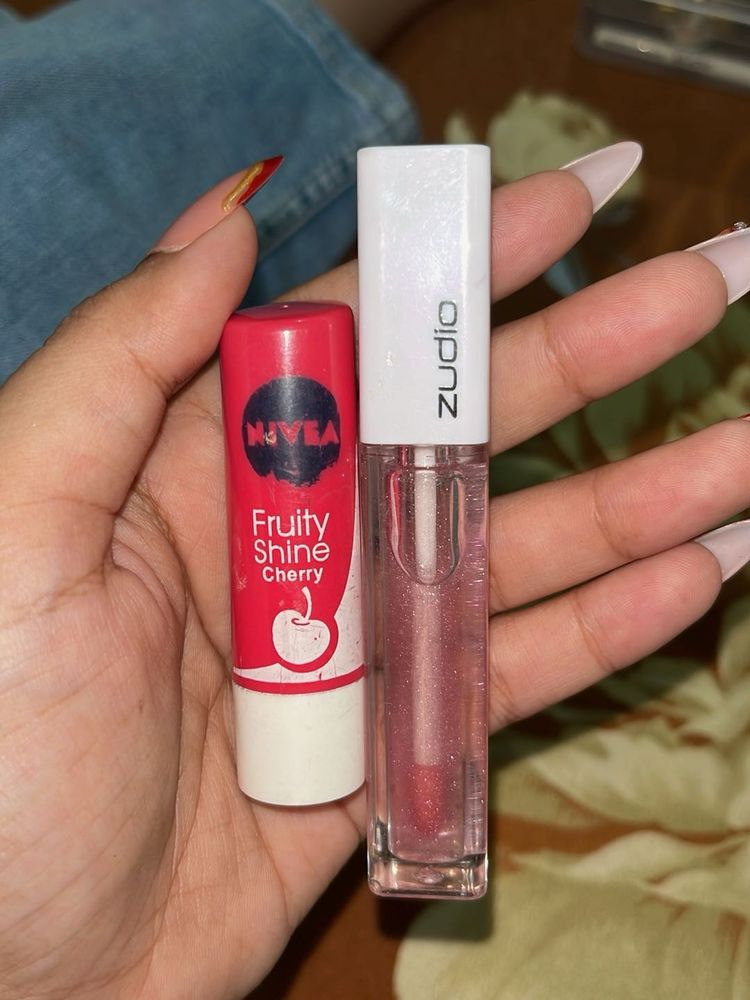 Nivea Fruity Shine Cherry &amp; Zudio Gloss