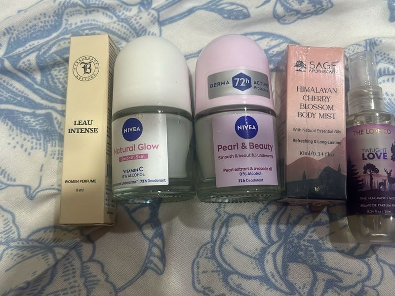 5 Mini Body Mists &amp; Roll on Deodorants