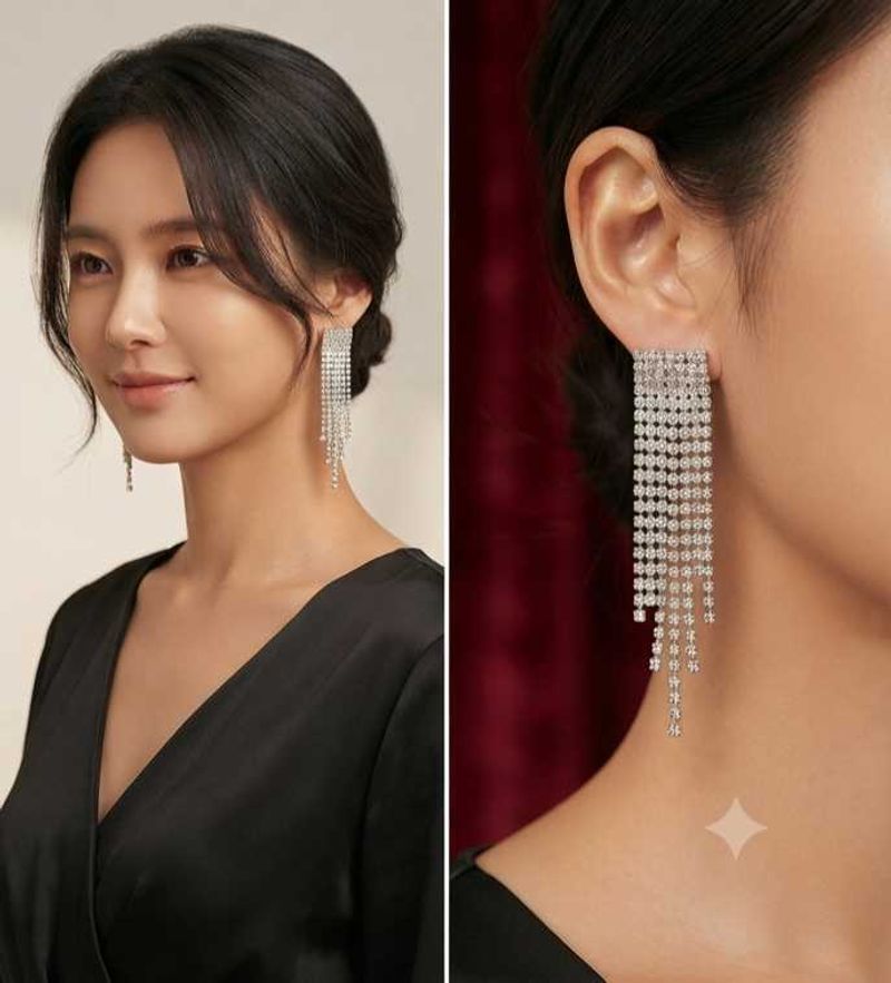 🎀Dazzling Rhinestone Tassel Earrings🎀