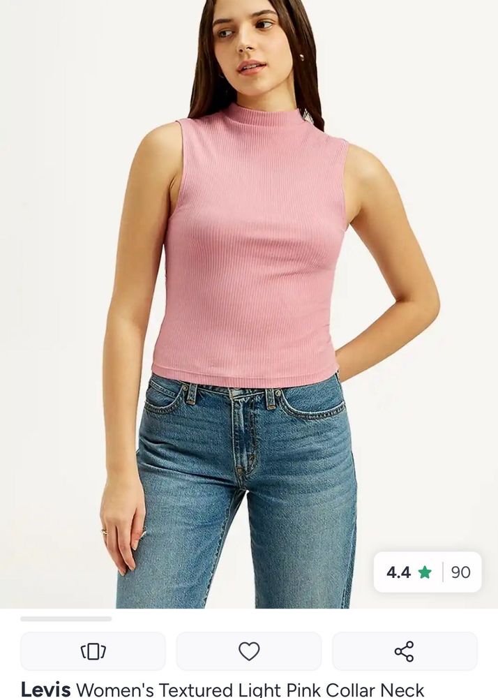 Levis Ribbed Mock Neck Tank Top