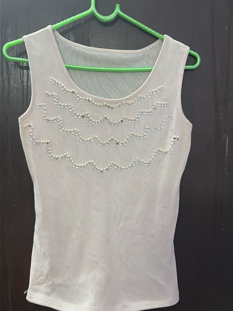 Sparkly Embellished Tank Top