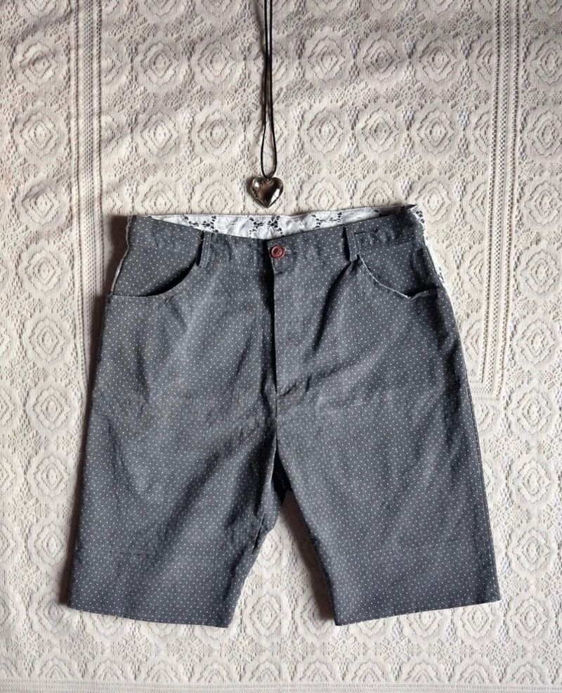 Polka Dot Denim shorts