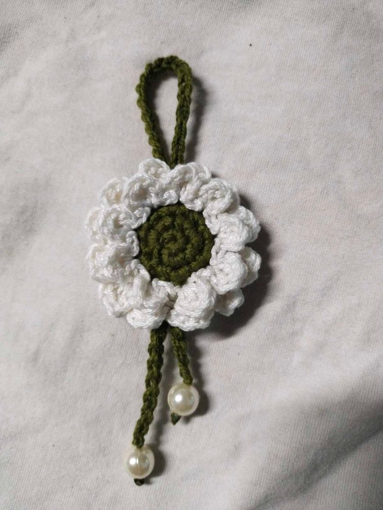 Handmade Crochet Flower Hair Clip