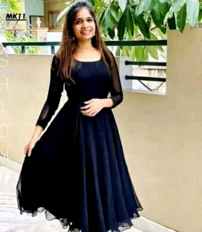 BLACK ANARKALI KURTI ..