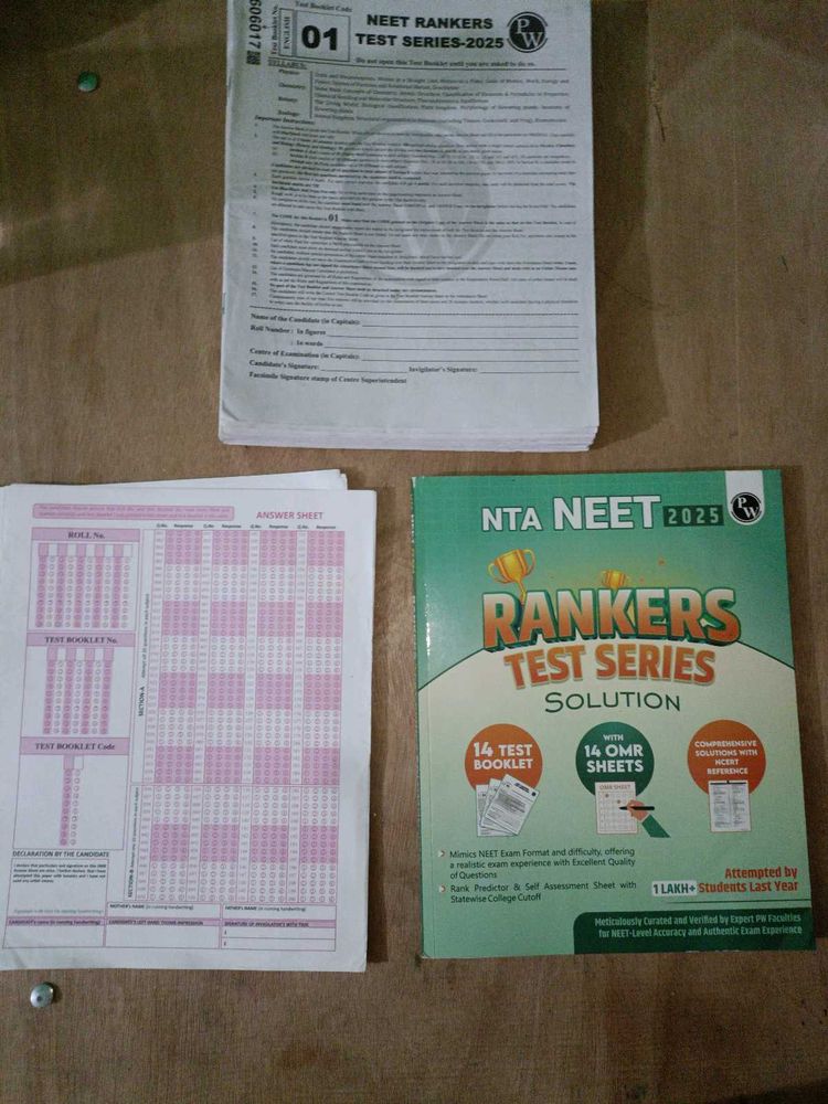 NEET Rankers Test Series 2025 Solution