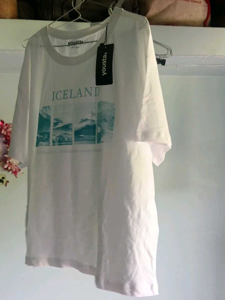 White Iceland Graphic T-Shirt
