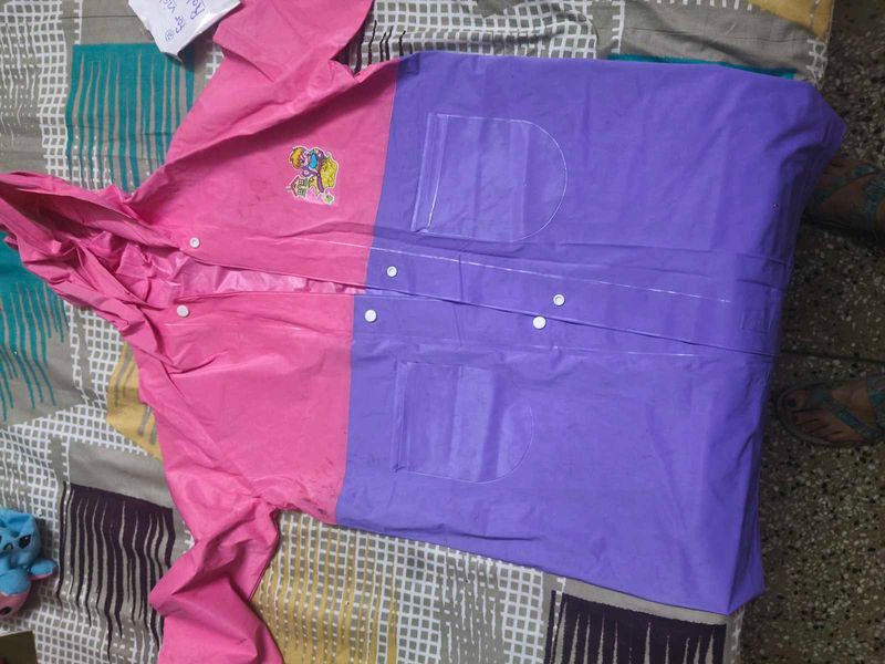 Cute Pink &amp; Purple Raincoat for 5-7 years
