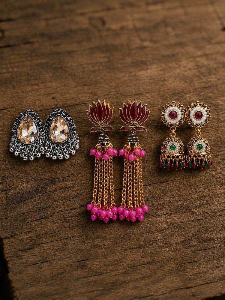 Exquisite Tear Drop Jhumka Earrings