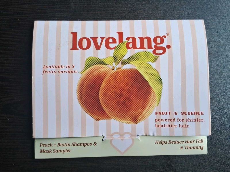 Lovelang. Peach + Biotin Shampoo &amp; Mask Sampler