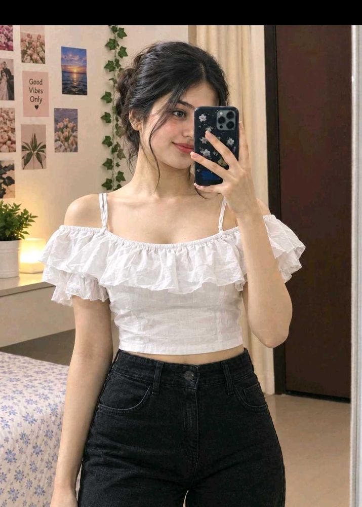 Boho Ruffle Off-Shoulder Top