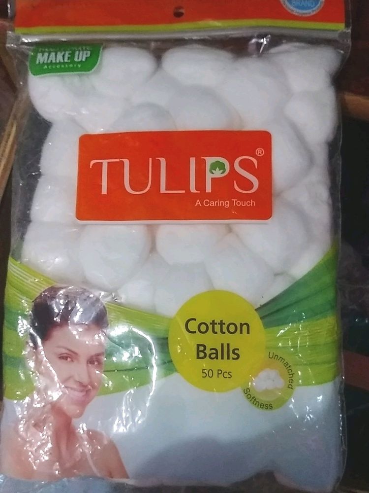 Tulips Cotton Balls+ Brush Holder