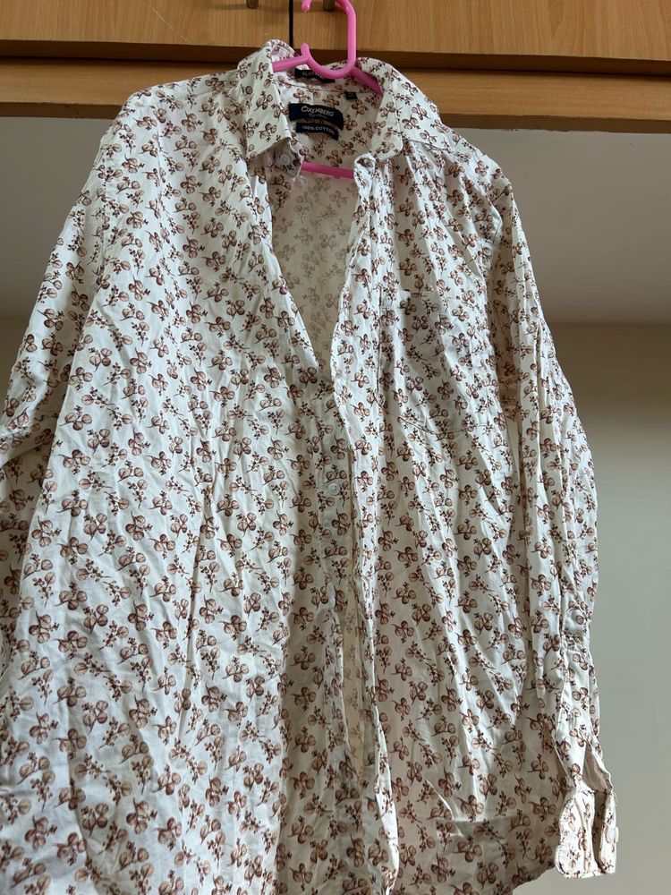 Oxemberg Floral Print Casual Shirt