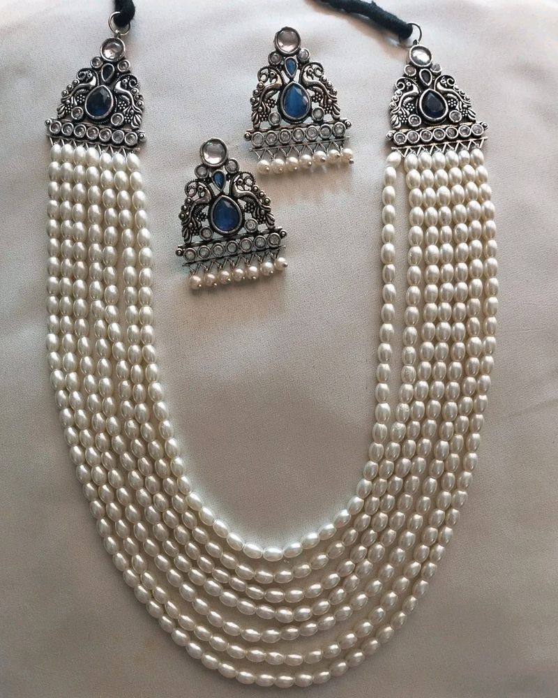 New Arrivals ❤️ Beautiful Pearl Long Neckpeice With Earrings 👌👌👌 TOTALLY NEW ❤️ 💯