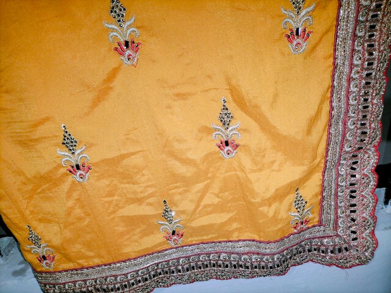 Mustard Wedding Saree