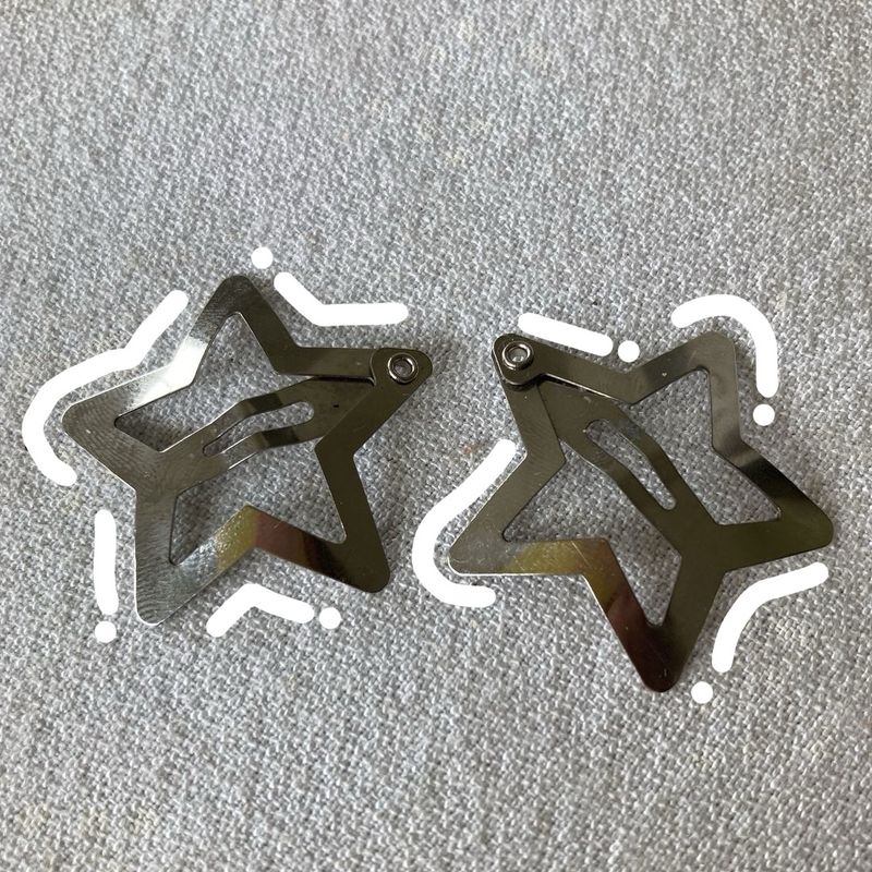restock!! y2k silver star clip 🌟