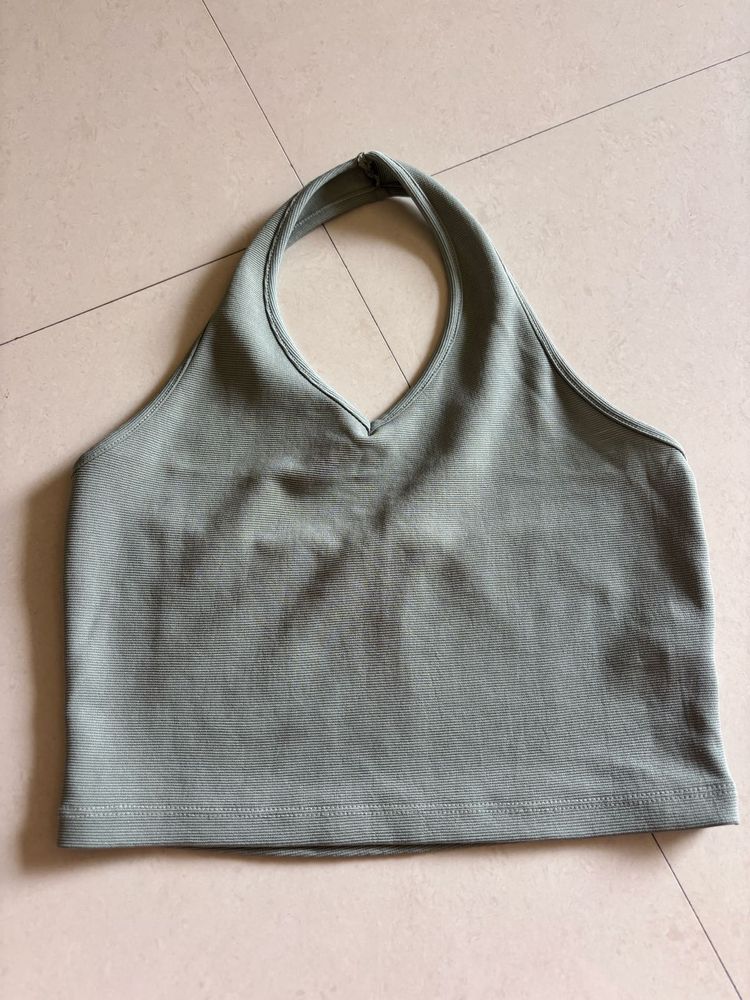 Stylish Sage Halter Neck Top