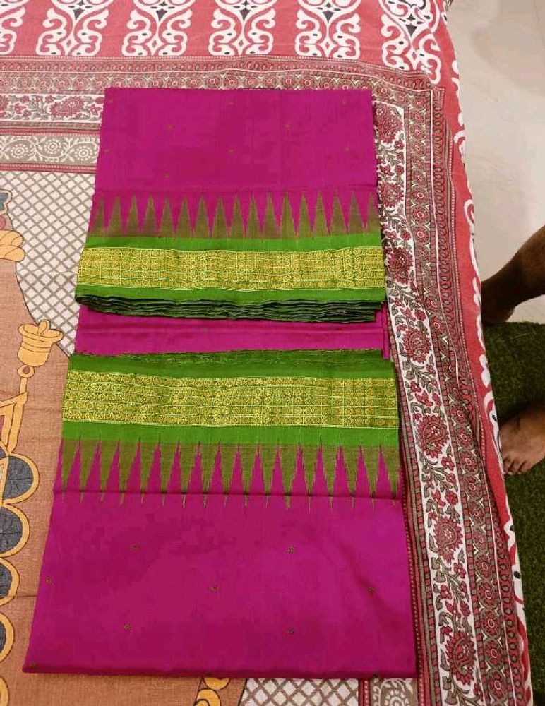 Sambalpuri half tissue pata saree