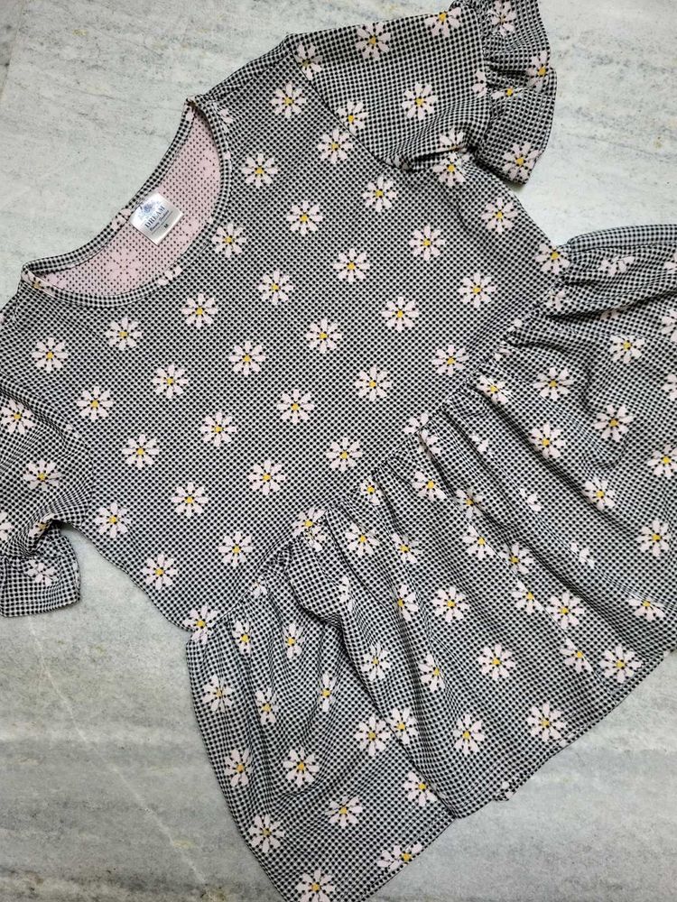 Women floral peplum top