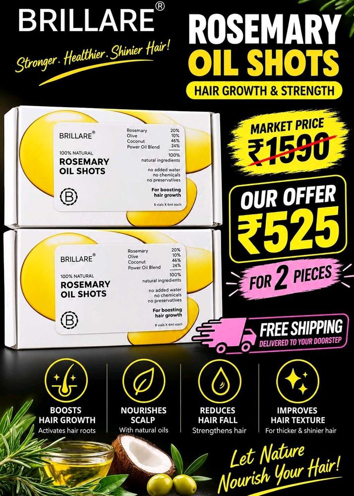 Brillare Rosemary Oil Shots for Hair Growth