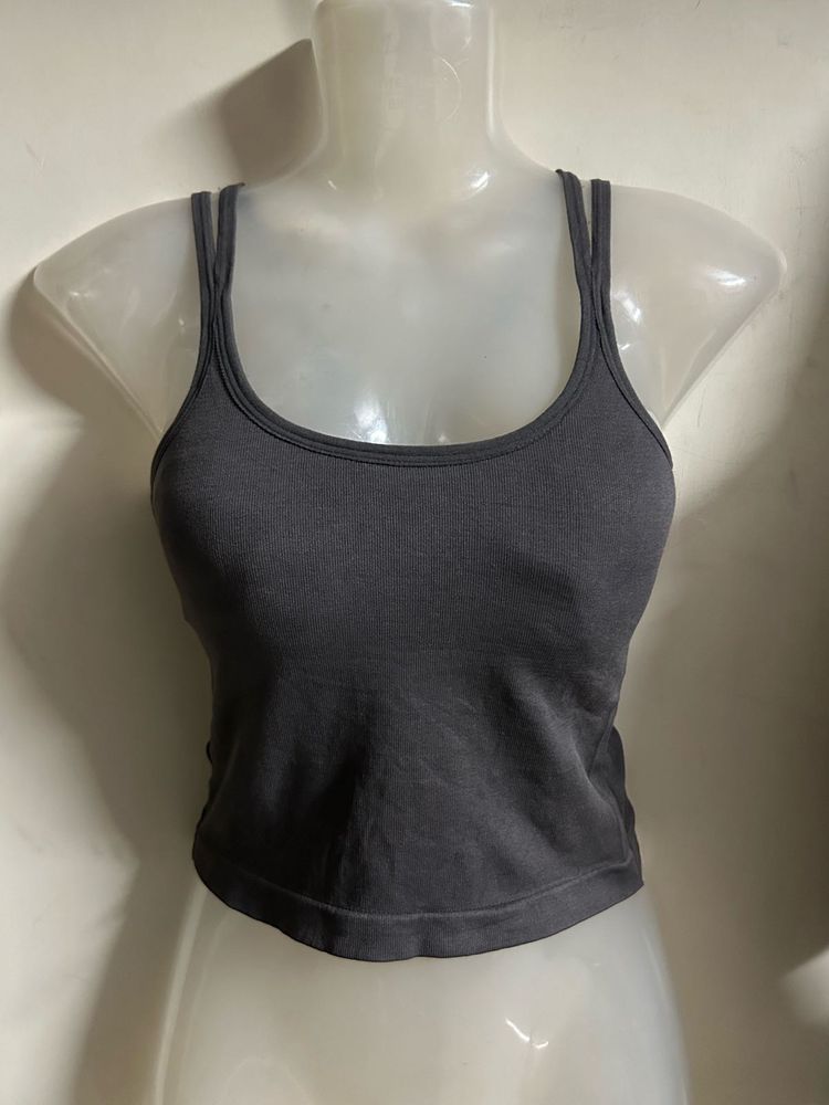 Dark Grey Spaghetti Strap Tank Top