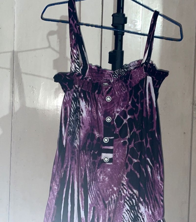 Vibrant Purple Animal Print Cami Top
