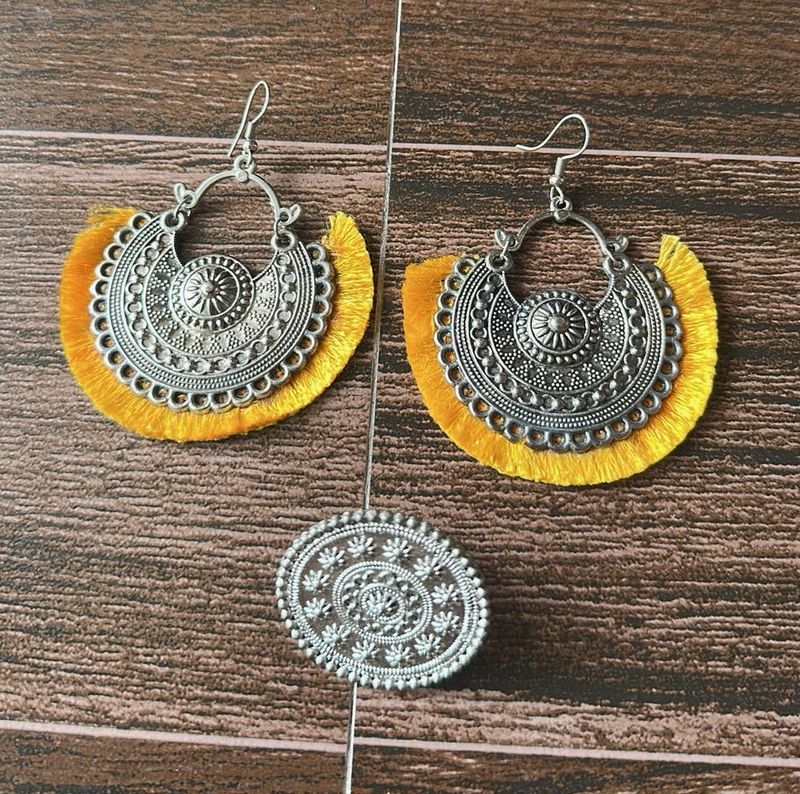 Boho Jhumka Earrings and  ring