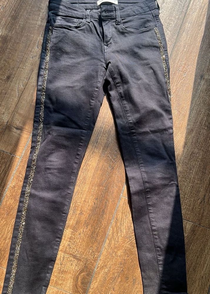 Zara Sparkly Side Stripe Jeans 8-10 years