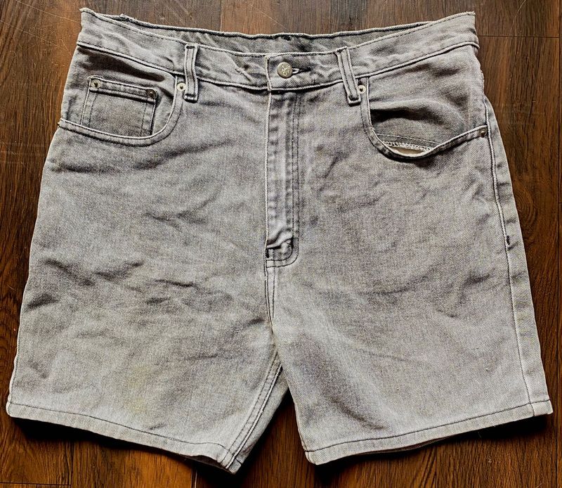 Grey Denim Shorts