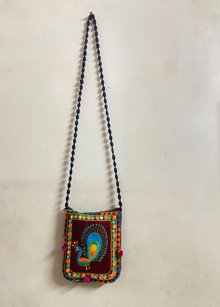 Embroidered Sling Bag Combo